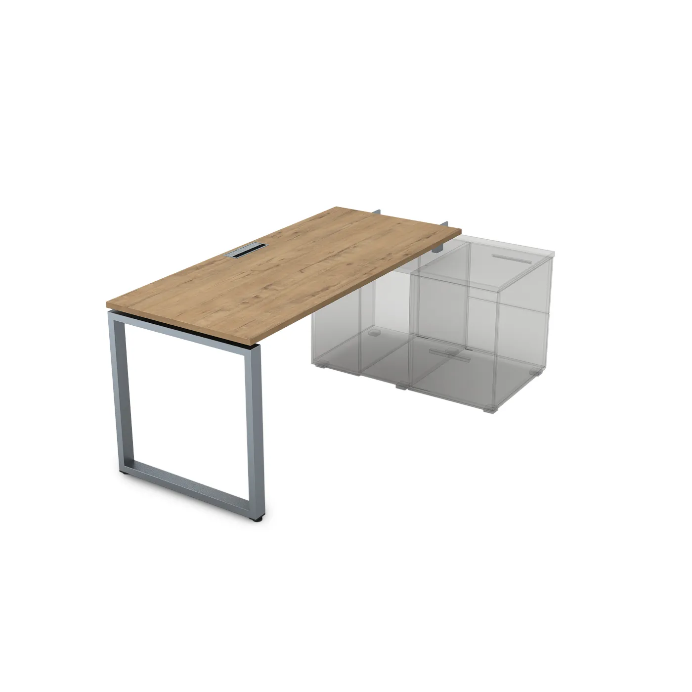 Стол линейный для крепления на тумбу (система бенч) (опора о-образная)